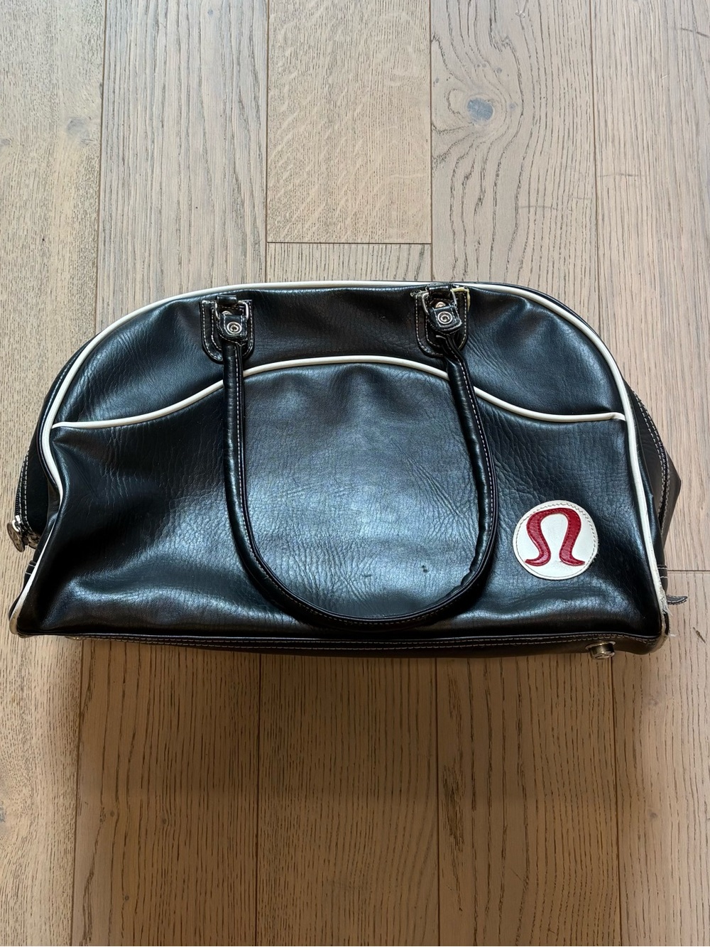 Vintage Lululemon Athletica Black Bowling Gym Lined Duffle Bag